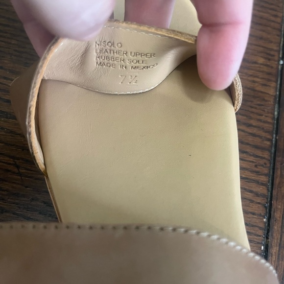 Nisolo flatform sandals almond beige color size 7.5 NEW - Picture 6 of 8